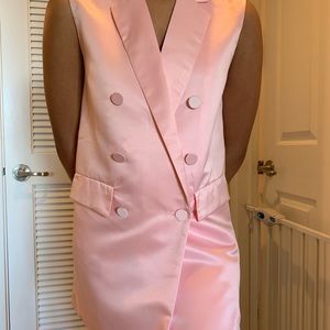 Baby pink Suit dress Formal vest sleeveless